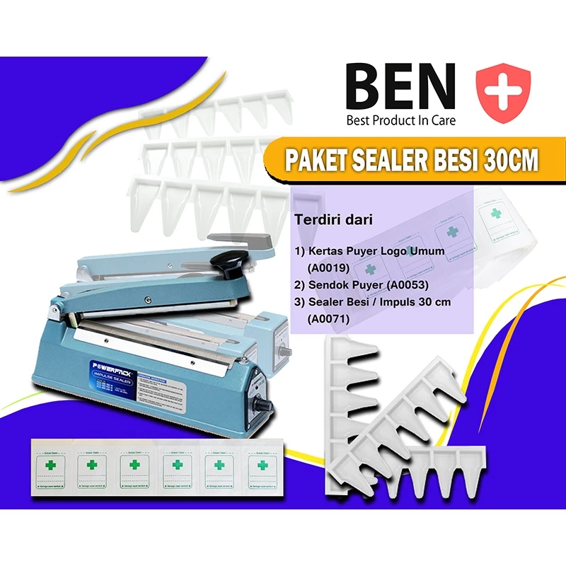 Paket Alat pres 30 cm P + kertas puyer + sendok